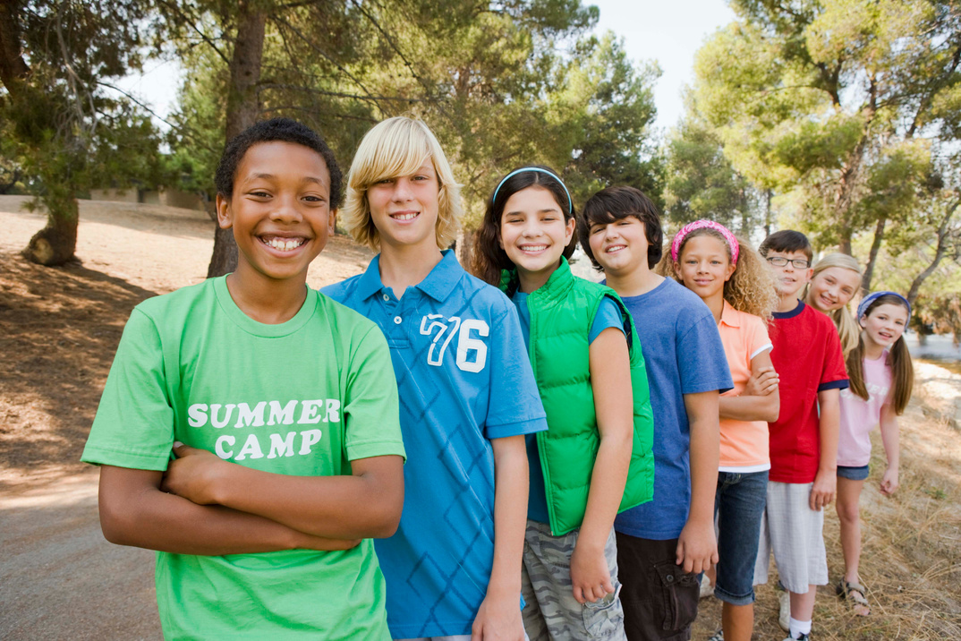 Children outdoors at summer camp
