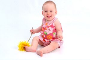 Baby with flower