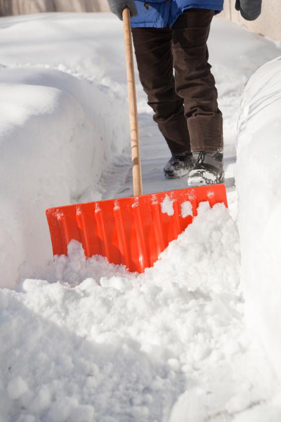 Shoveling snow