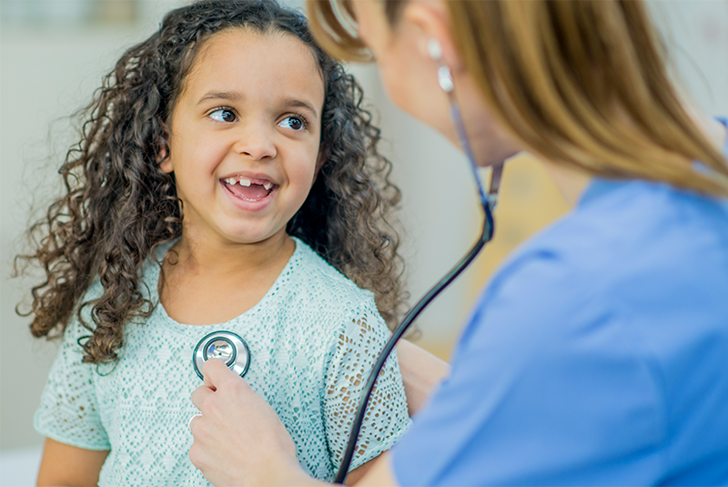 nurse with student