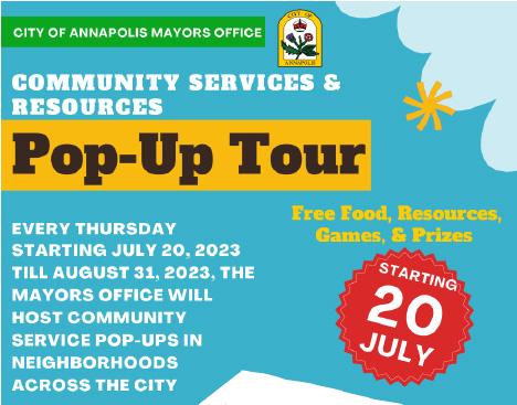 City of Annapolis Mayors Office - Community Services and Resources Pop-Up Tour