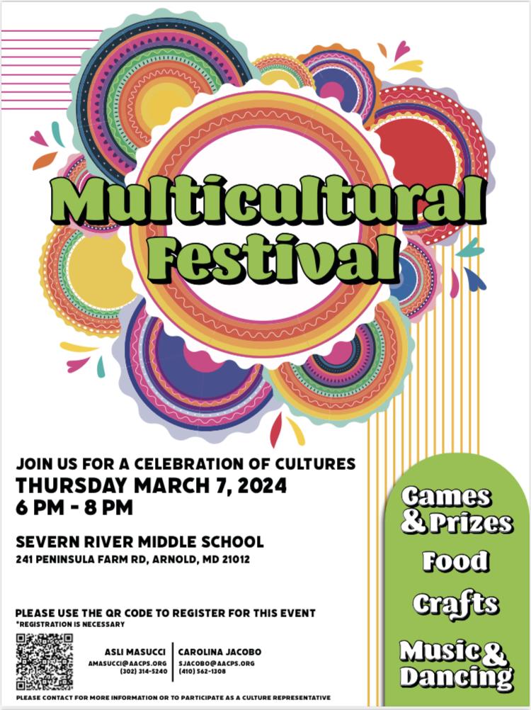 Multicultural Festival Thursday March 7, 2024 6 PM - 8 PM
