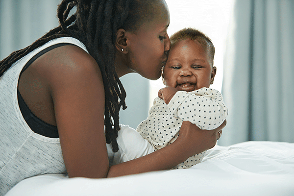 African American Mom and Baby