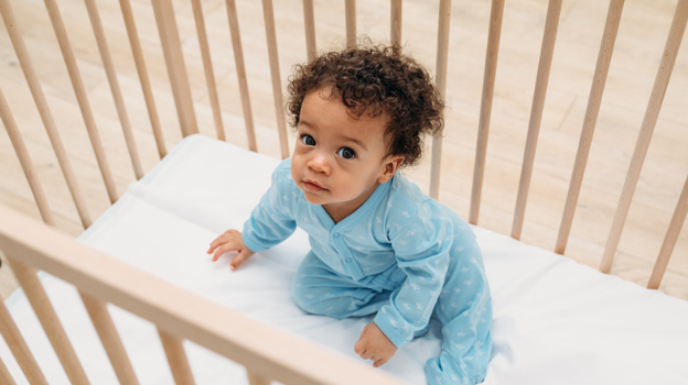 Baby in a crib