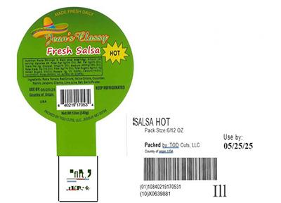 Jean's Classy Fresh Hot Salsa Label