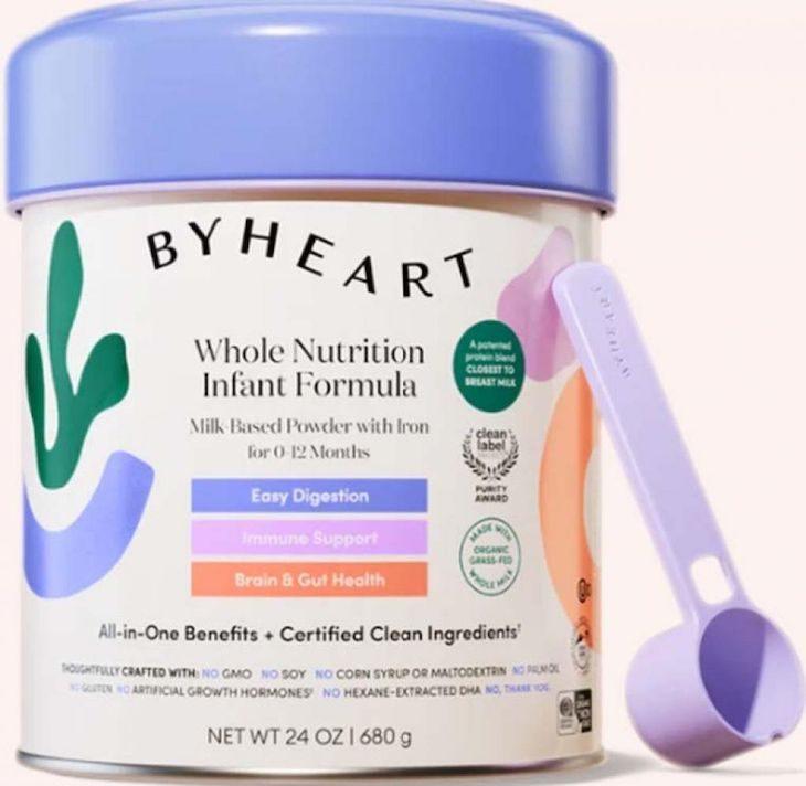 A container of ByHeart baby formula