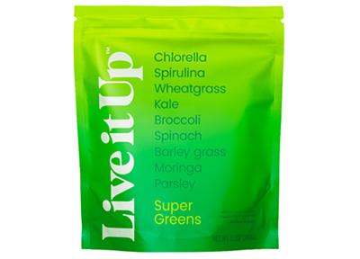 A package of LiveItUp Super Greens