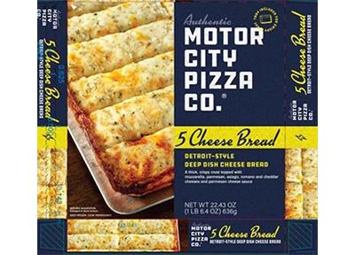 Package layout of a Motor City Pizza Co. box