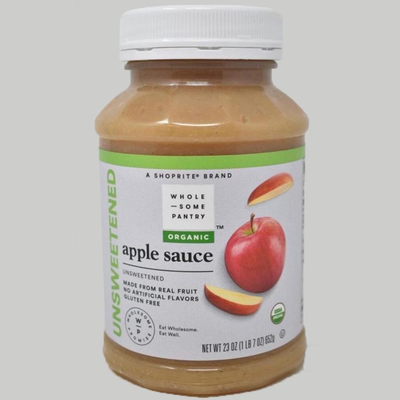 a container of apple sauce