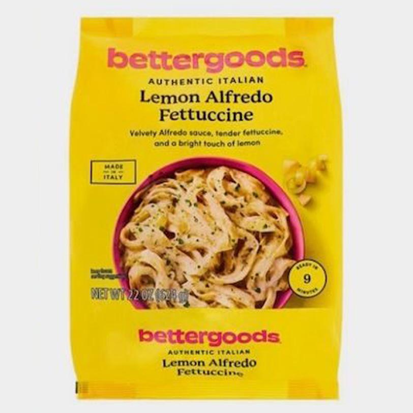 A package of bettergoods lemon alfredo fettuccine