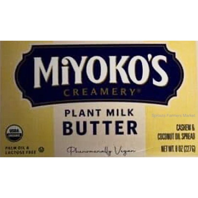 Label for Miyoko's Creamery Plant Milk Butter