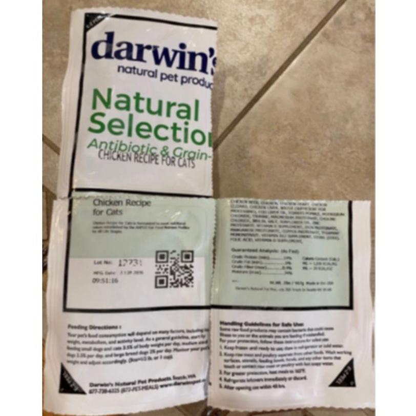 dual package of Darwin's Natural Selection cat food