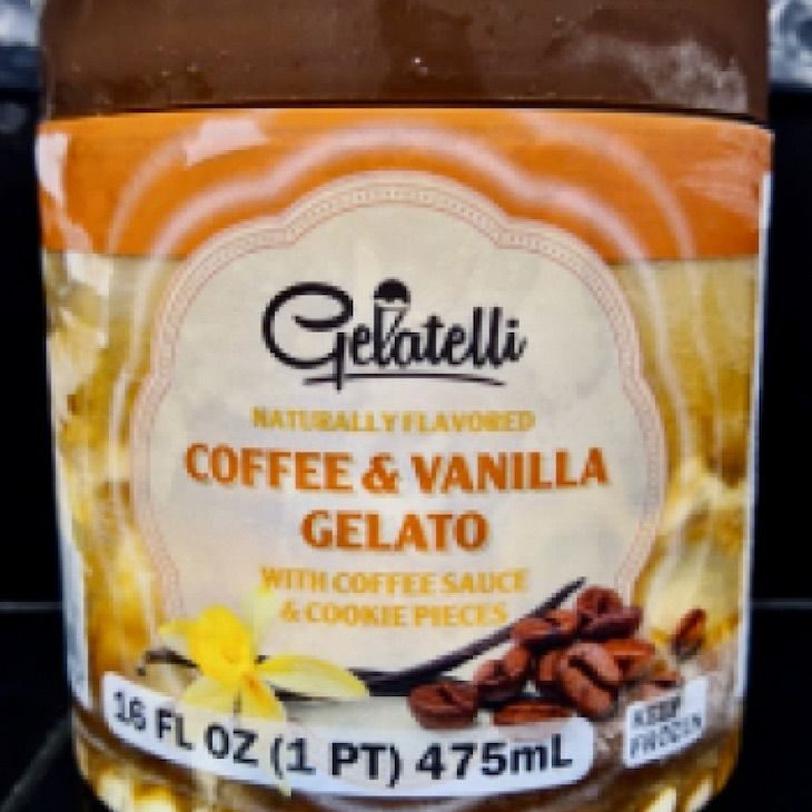 Container of Gelatelli Coffee and Vanilla Flavored Gelato