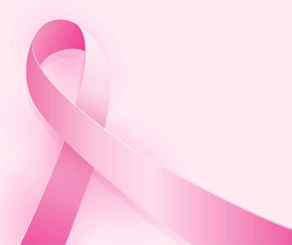 Dark pink ribbon on a light pink background