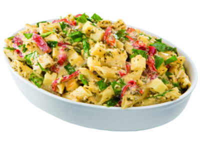 A bowl of Smoked Mozzarella Pasta Salad